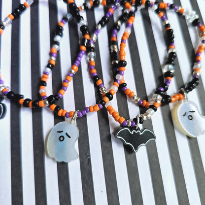 Halloween Kandi Bracelet | Halloween Bracelet | Bat Bracelet | Pumpkin Bracelet