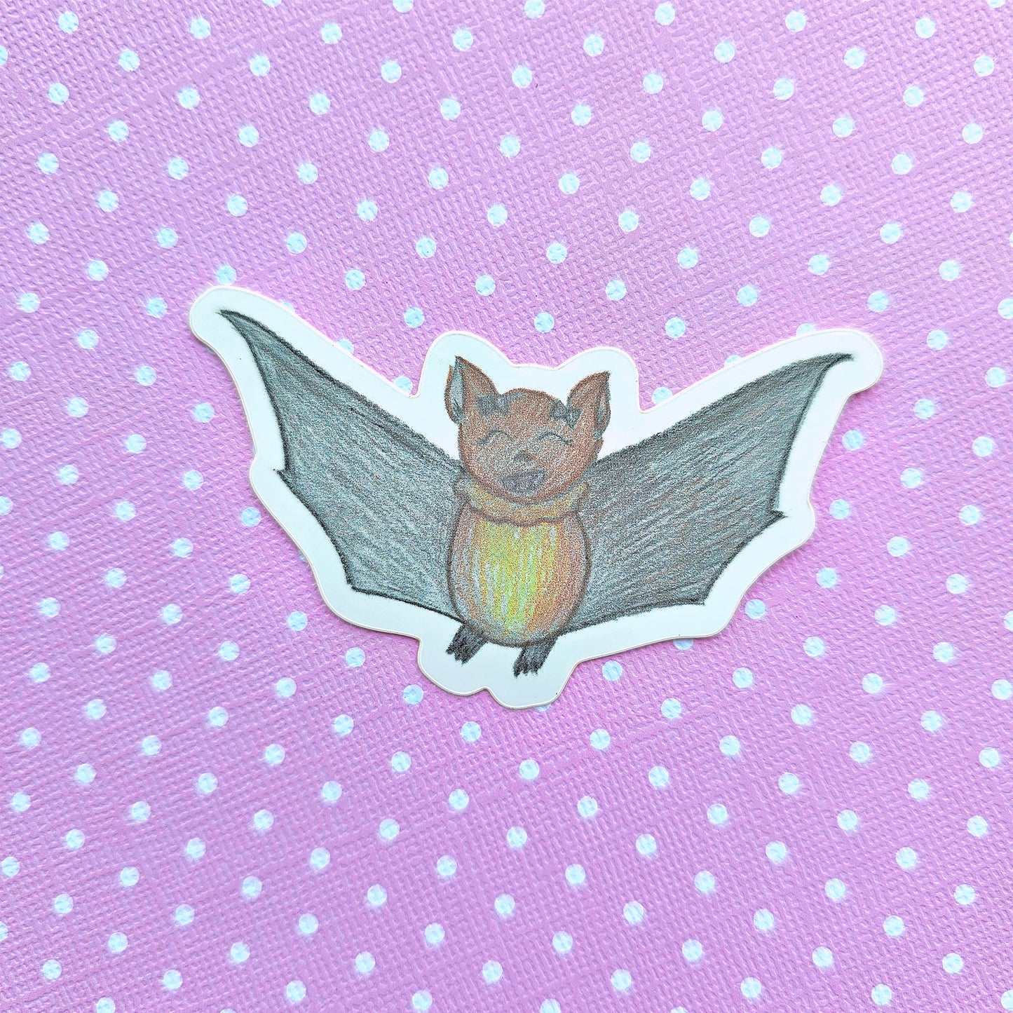 Kawaii Bat Sticker | Hand drawn Sticker | Halloween Sticker