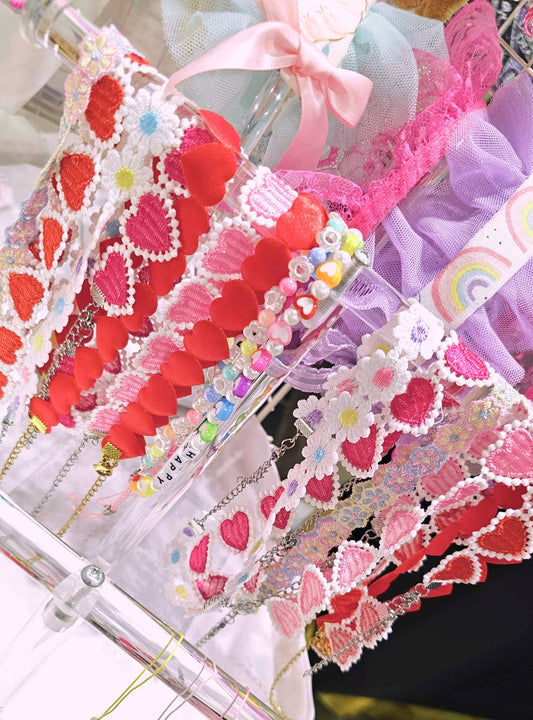 Ribbon Choker | Heart Ribbon | Heart Choker | Flower Choker | Rainbow Choker