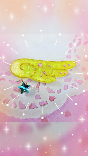 Golden Wing Clip | Winged Clip | Anime Inspired Hair | Card Captor Barrette