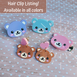 Kawaii Bear Clip | Pastel Bear | Kawaii Clip | Bear Hair | Teddy Bear