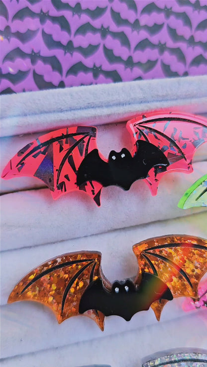 Neon Bat Wing Ring | Neon Halloween Ring | Bat Ring | Goth Ring
