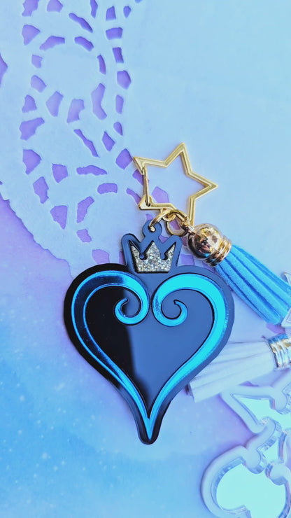 Kingdom Hearts Keychain | Video Game Inspired Keychain | Heartless Keychain | Kingdom Hearts Charm