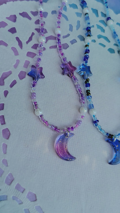 Pastel Moon Necklace | Cosmic Moon | Magical Girl Necklace | Moon Choker