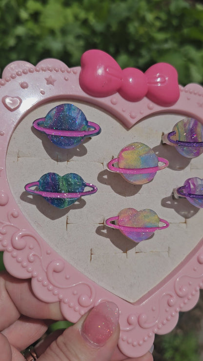 Marble Planet Ring | Uchuu Kei Ring | Fairy Kei | Pastel Ring
