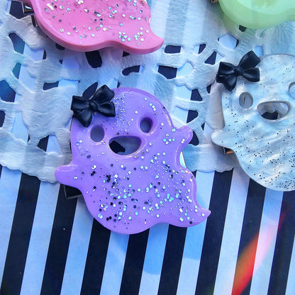 Kawaii Ghost Hair Clip | Glow in the Dark Hair Clip | Halloween Hair Clip | Ghost Clip