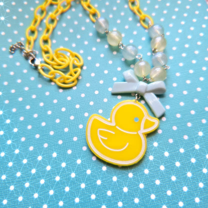 Rubber Ducky Necklace | Yellow Duck Necklace | Kitschy Necklace