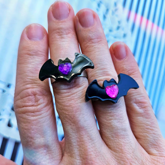 Chibi Bat Ring | Halloween Ring | Goth Ring | Pastel Halloween