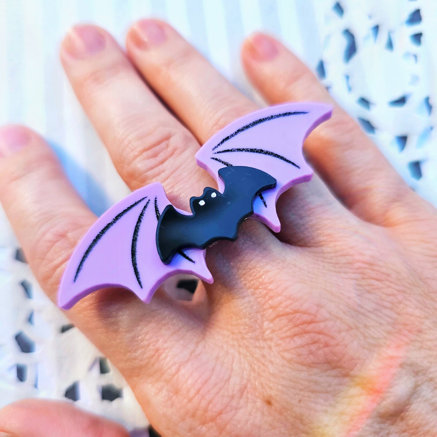 Bat Wing Ring | Halloween Ring | Bat Ring | Goth Ring | Pastel Halloween