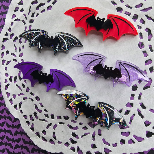 Bat Wing Hair Clip | Halloween Hair Clip | Bat Hair Clip | Goth Hair Clip | Pastel Halloween