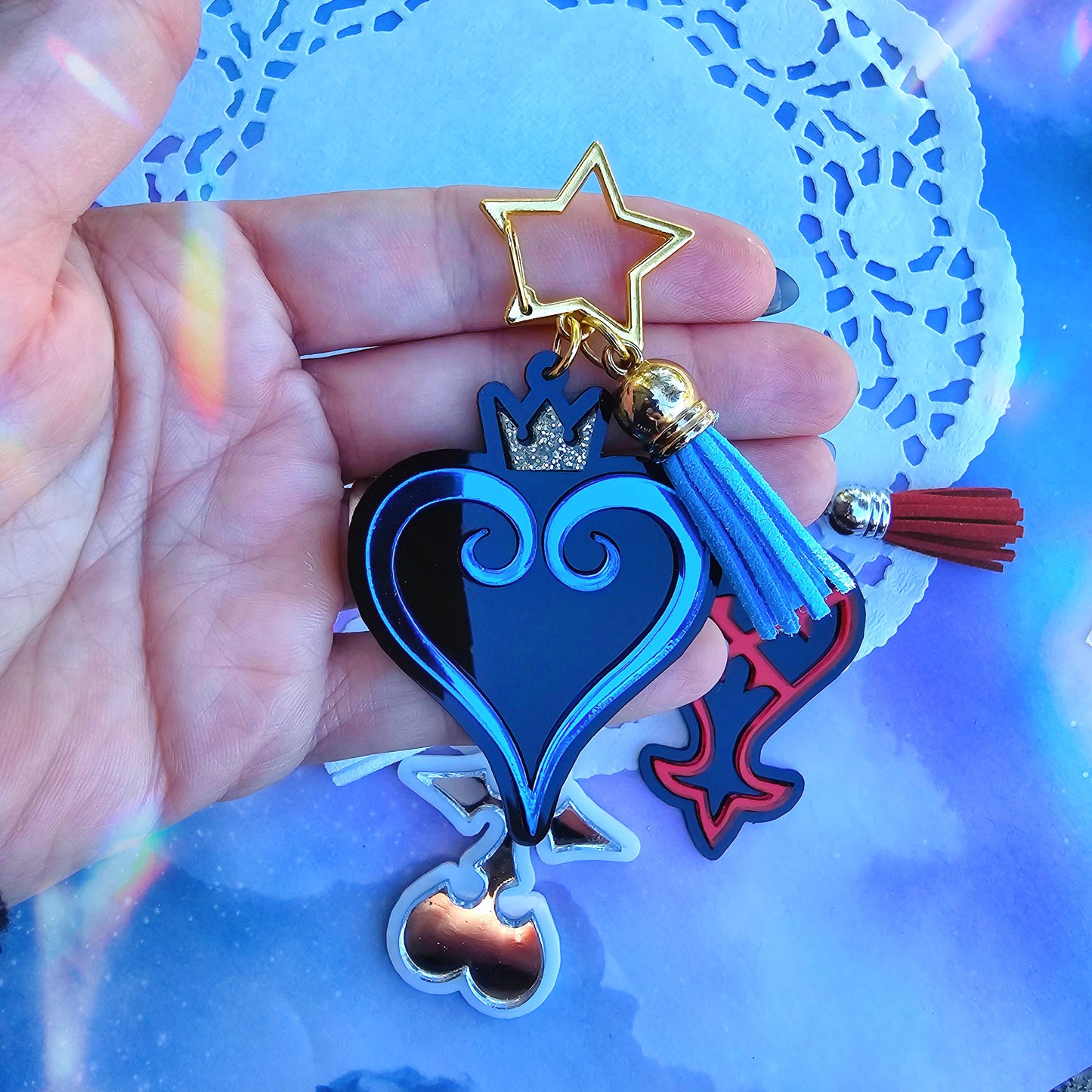 Kingdom Hearts Keychain | Video Game Inspired Keychain | Heartless Keychain | Kingdom Hearts Charm