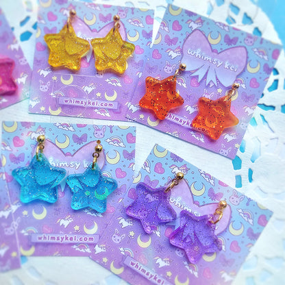 Jelly Star Earrings | Mahou Kei Earrings | Fairy Kei | Star Stud Earrings | Pastel Earrings