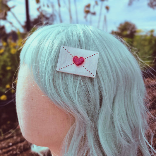 Love Letter Clip | Letter Hair Clip | Lovecore Clip | Valentines Hair Cliop
