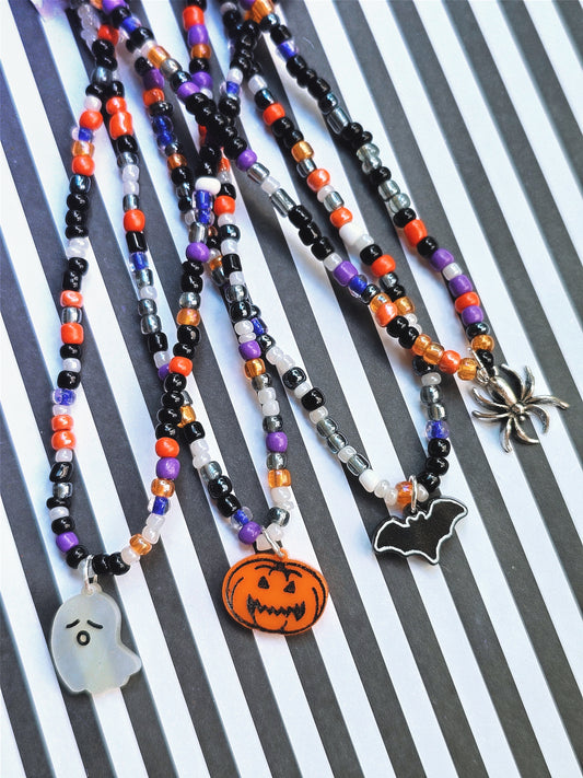 Halloween Kandi Choker | Halloween Choker | Bat Choker | Pumpkin Choker