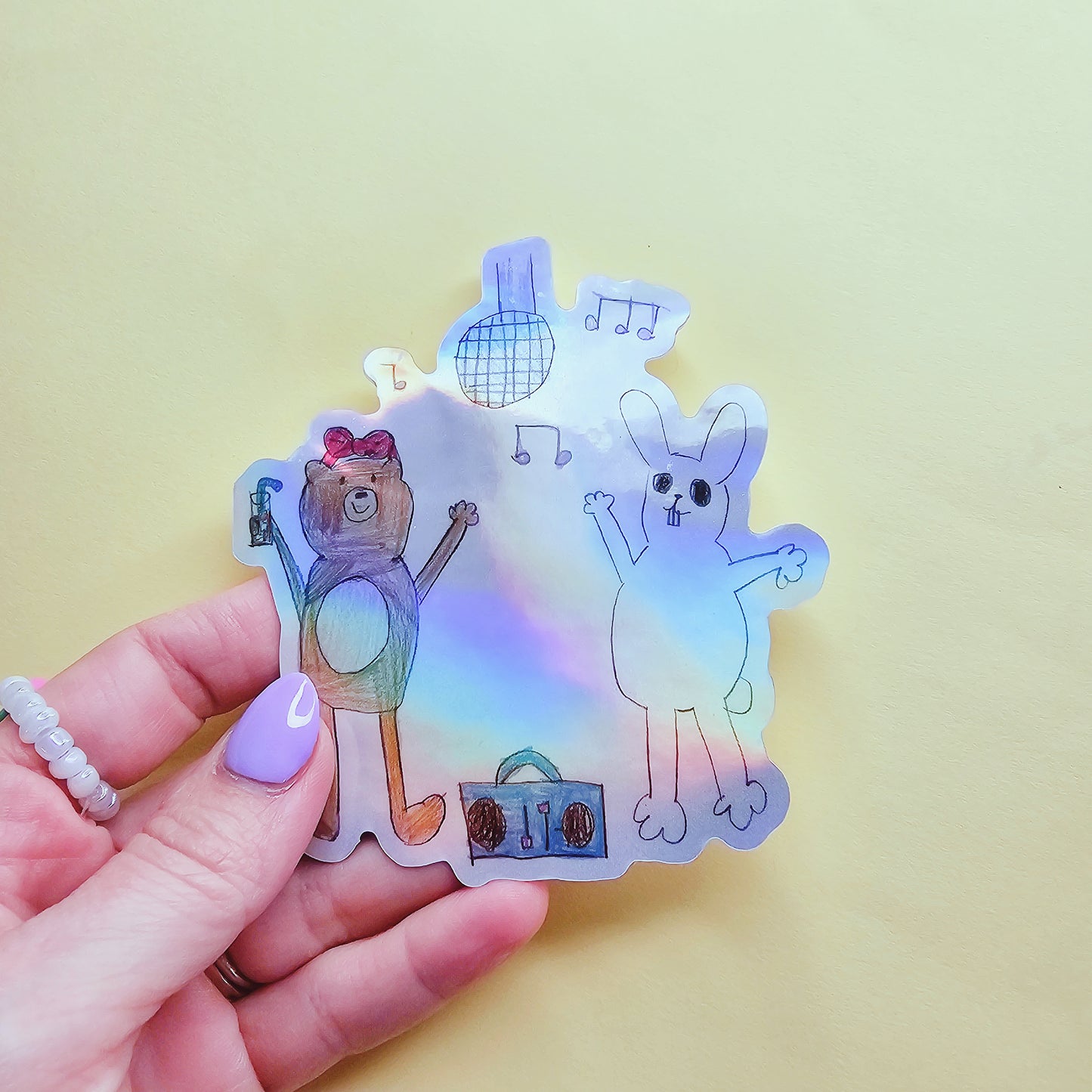 Disco Sticker | Animal Sticker | Party Sticker | Holographic Sticker
