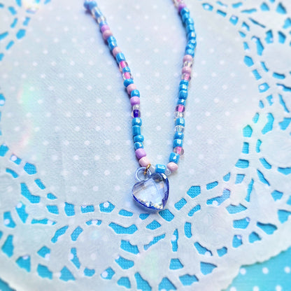Blue Kandi Choker | Heart Choker | Blue Choker |
