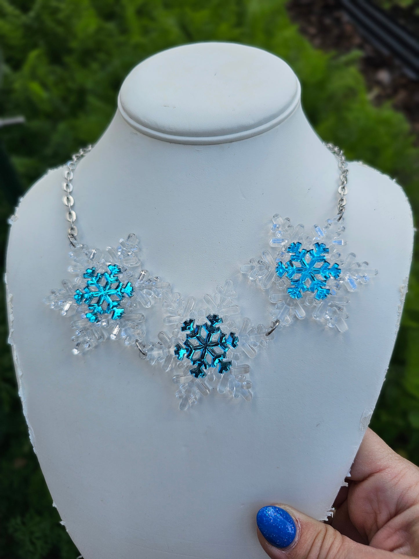 Snowflake Collar Necklace | Statement Winter Necklace | Christmas Necklace | Frozen Necklace | Snow Princess Necklace | Snow Queen Necklace