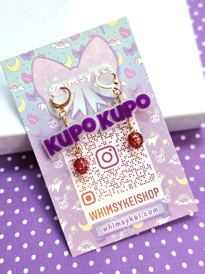 Moogle Earrings | Final Fantasy Earrings | Kingdom Hearts Earrings | Weeb Earrings