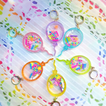 Jelly Balloon Shaker Earring | Glitter Balloon | Birthday Balloon Earrings| Birthday Kei Earrings | Spank Kei | Fairy Kei