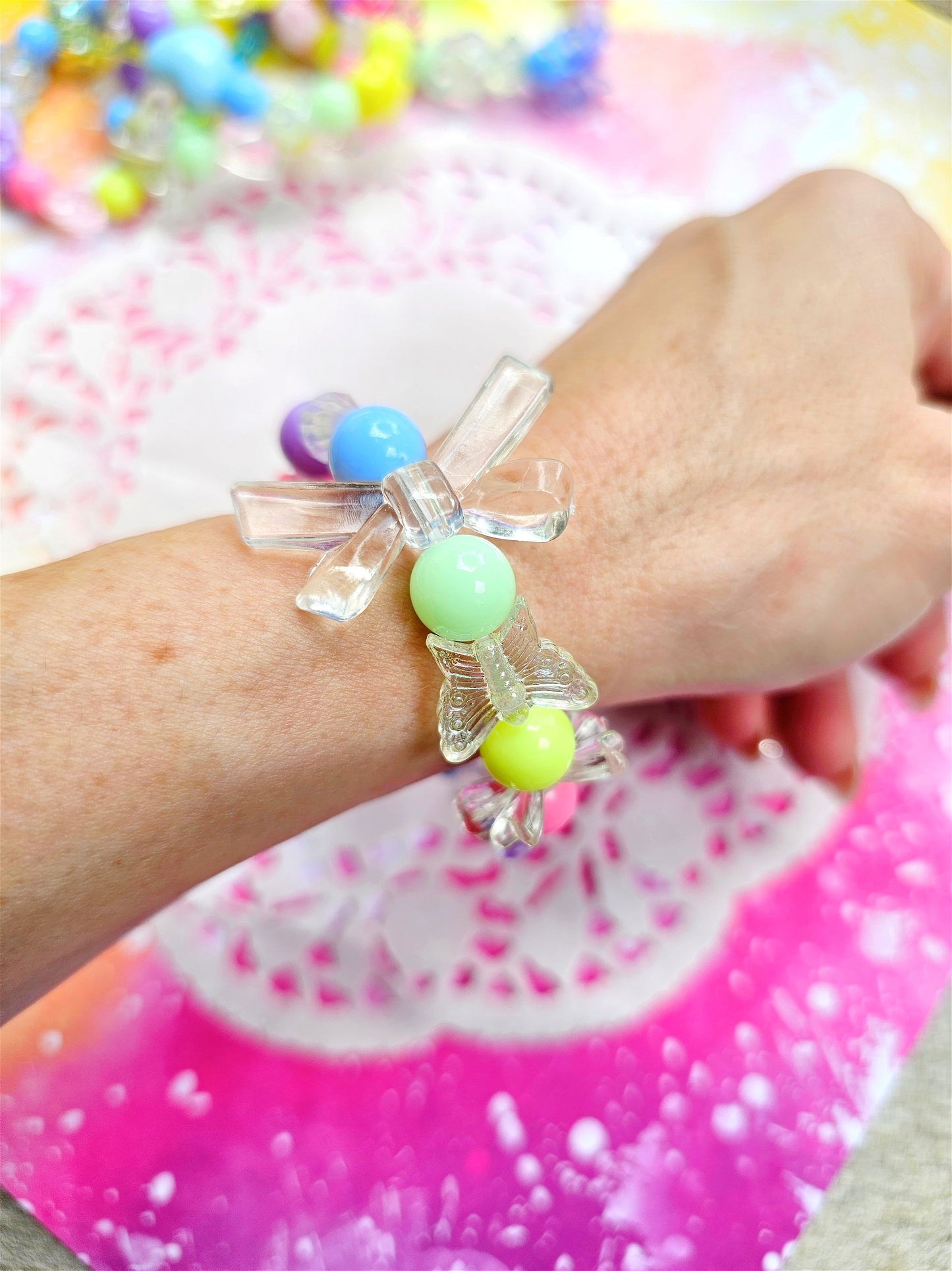 Pastel Rainbow Bracelet | Pastel Bracelet | Fairy Kei Bracelet | Decora Kei