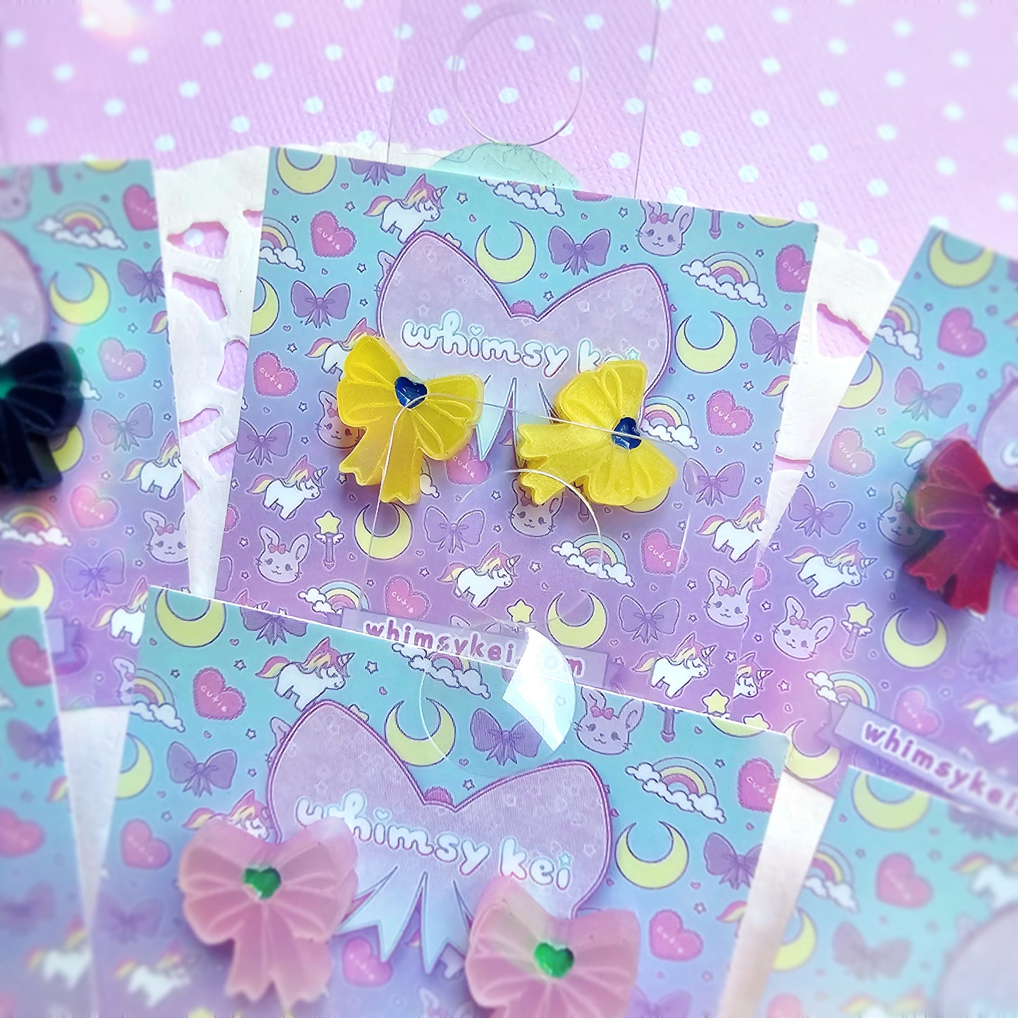 Sailor Moon Bow Stud Earring | Magical Girl Bow Stud Earring | Anime Stud