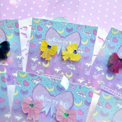 Sailor Moon Bow Stud Earring | Magical Girl Bow Stud Earring | Anime Stud