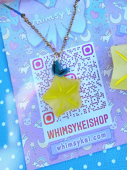 Paopu Fruit Necklace | Paopu Charm | Video Game Inspired Necklace | Kingdom Hearts Necklace | Kingdom Hearts Charm