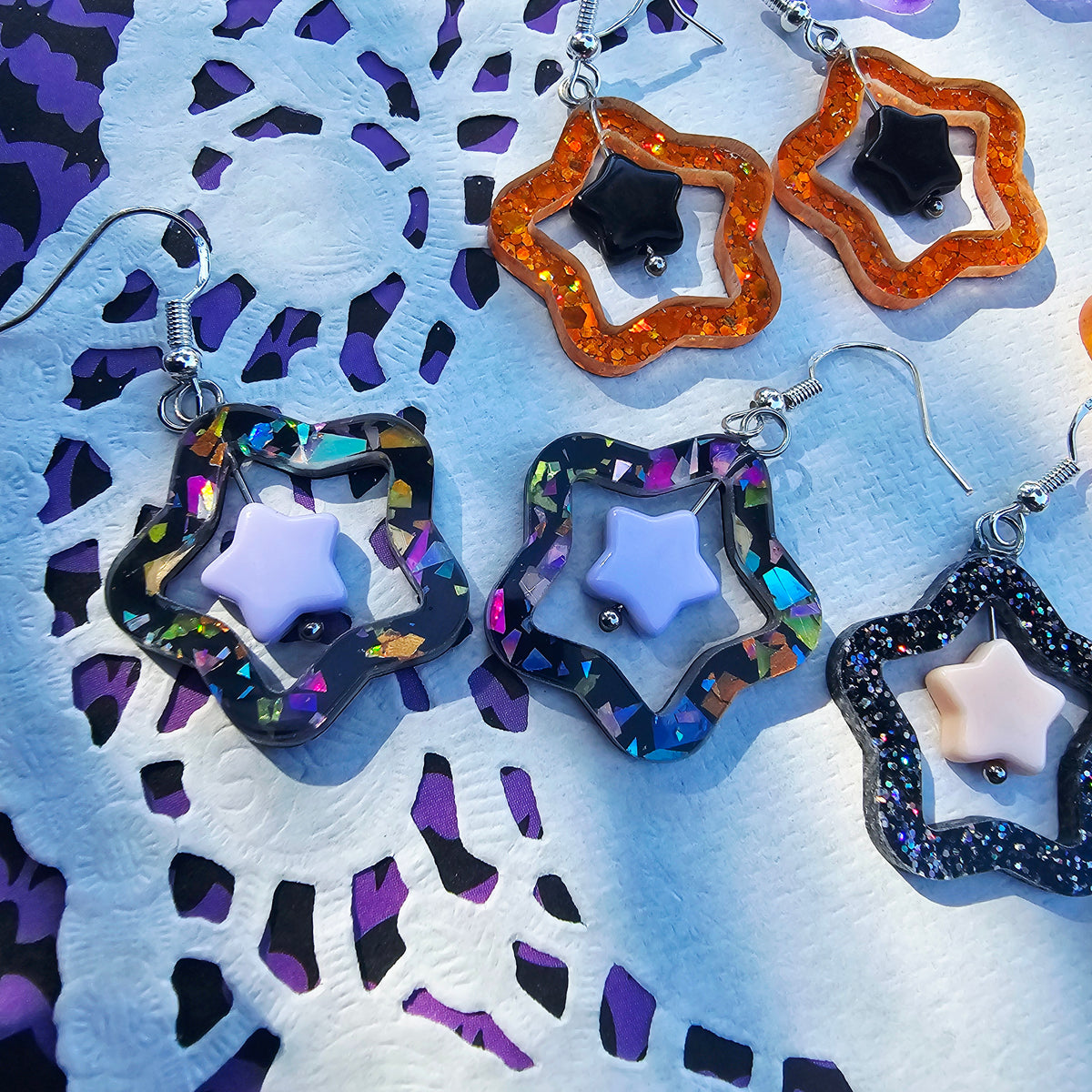 Halloween Star Earrings | Goth Earrings | Gothic Lolita Earrings