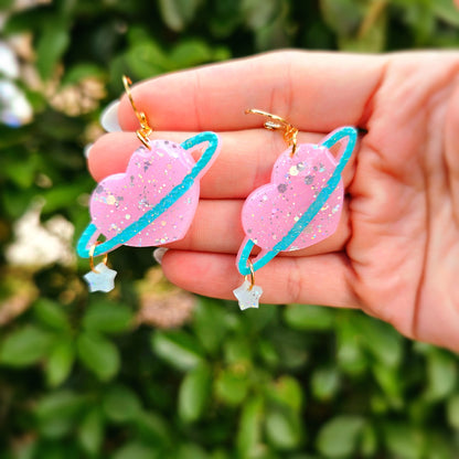Pastel Planet Earrings | Uchuu Kei Earrings | Fairy Kei | Pastel Earrings |