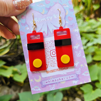 Kifuda Earrings | Spirited Earrings | Bath Token Earrings | No Face Earrings | Anime Inspired Earrings