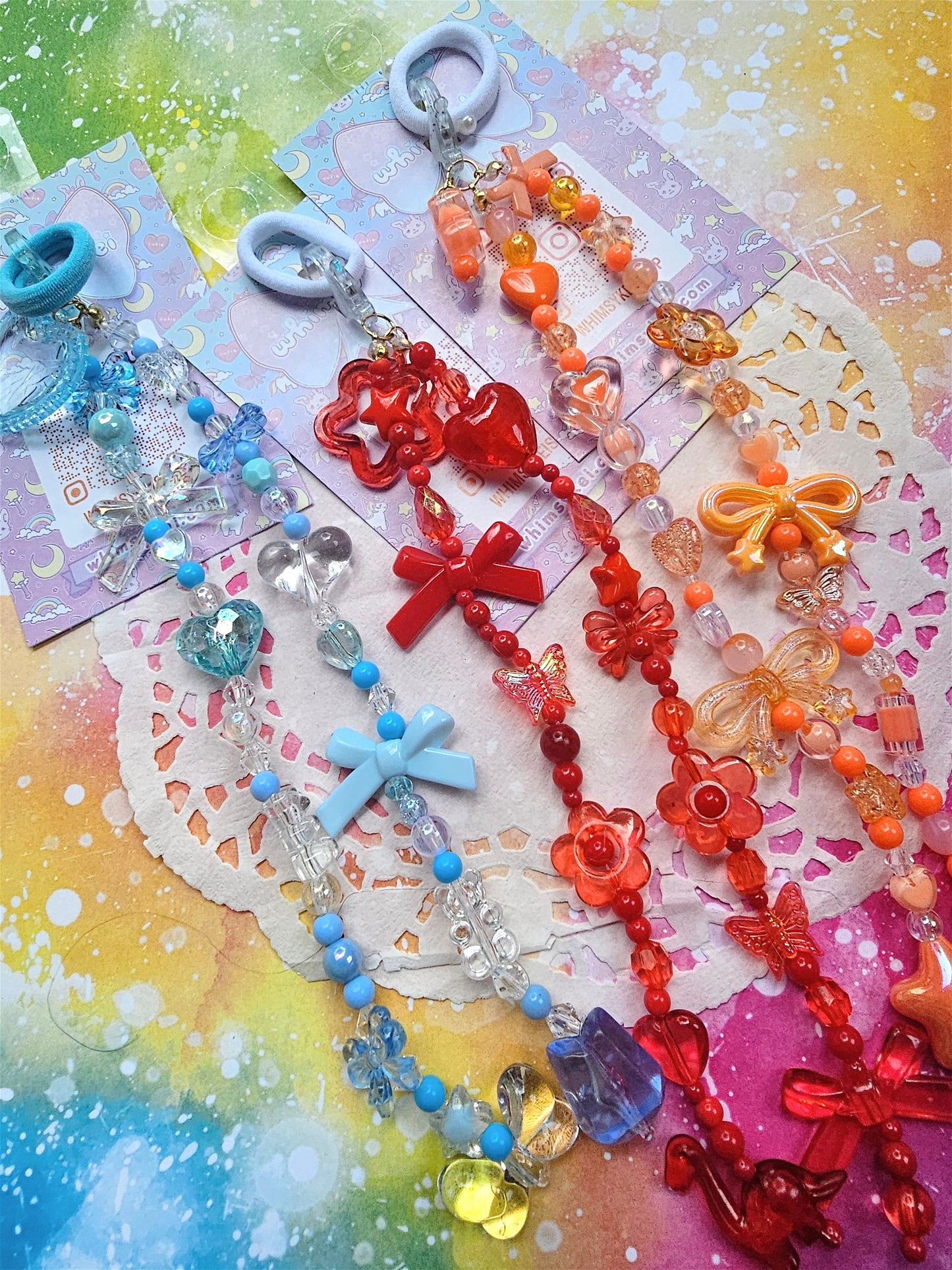 Hair Clasps | Hair Chain | Blue Hair Clip | Red Hair Clip | Orange Hair Clip