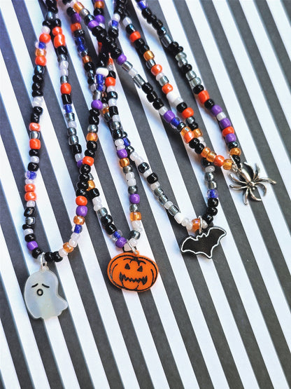 Halloween Kandi Choker | Halloween Choker | Bat Choker | Pumpkin Choker