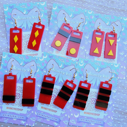 Kifuda Earrings | Spirited Earrings | Bath Token Earrings | No Face Earrings | Anime Inspired Earrings