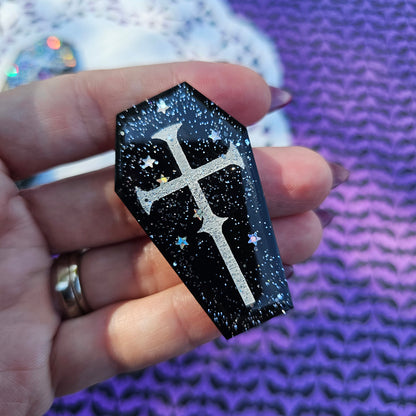 Halloween Coffin Clip | Gothic Clip | Black Hair Clip | Halloween Clip