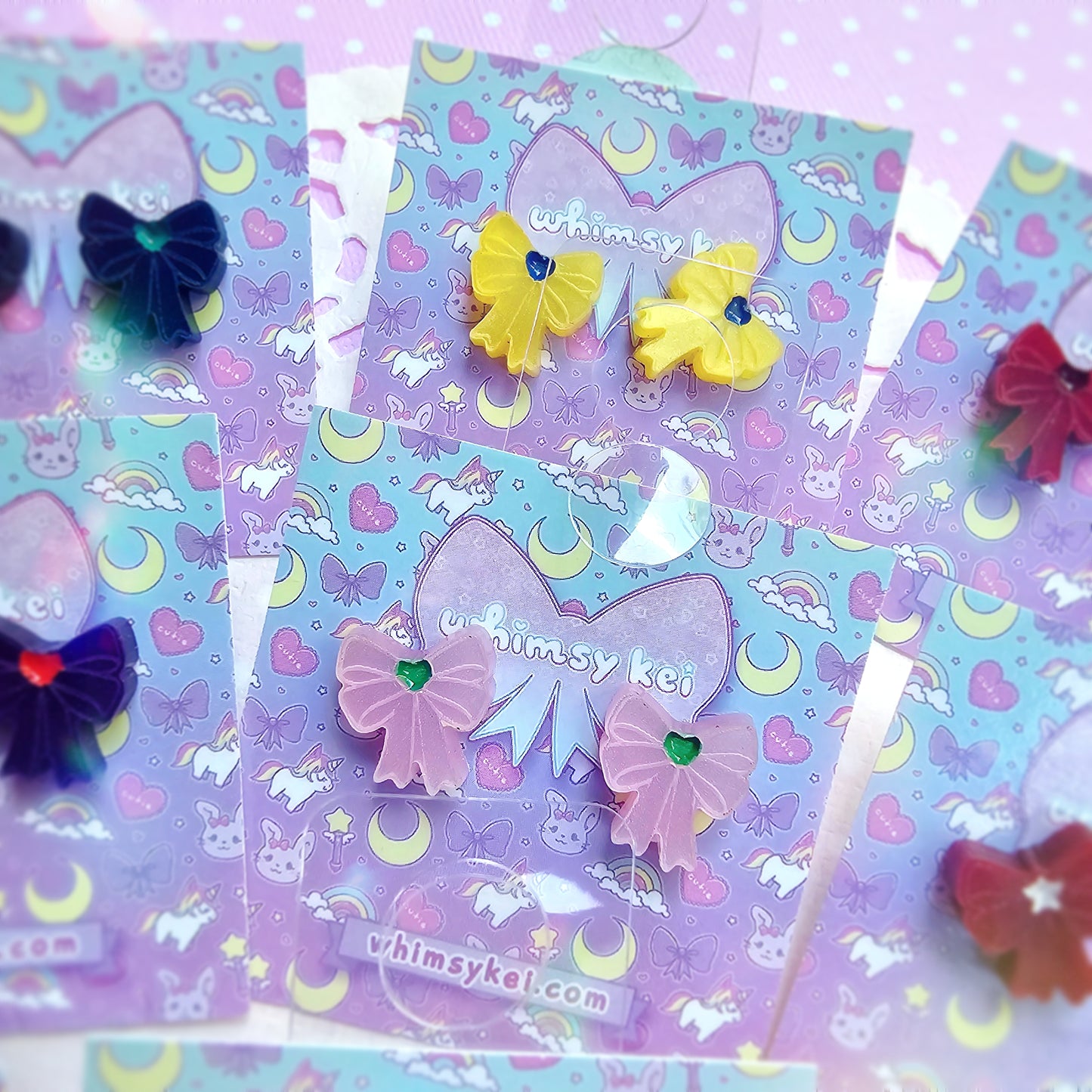 Sailor Moon Bow Stud Earring | Magical Girl Bow Stud Earring | Anime Stud