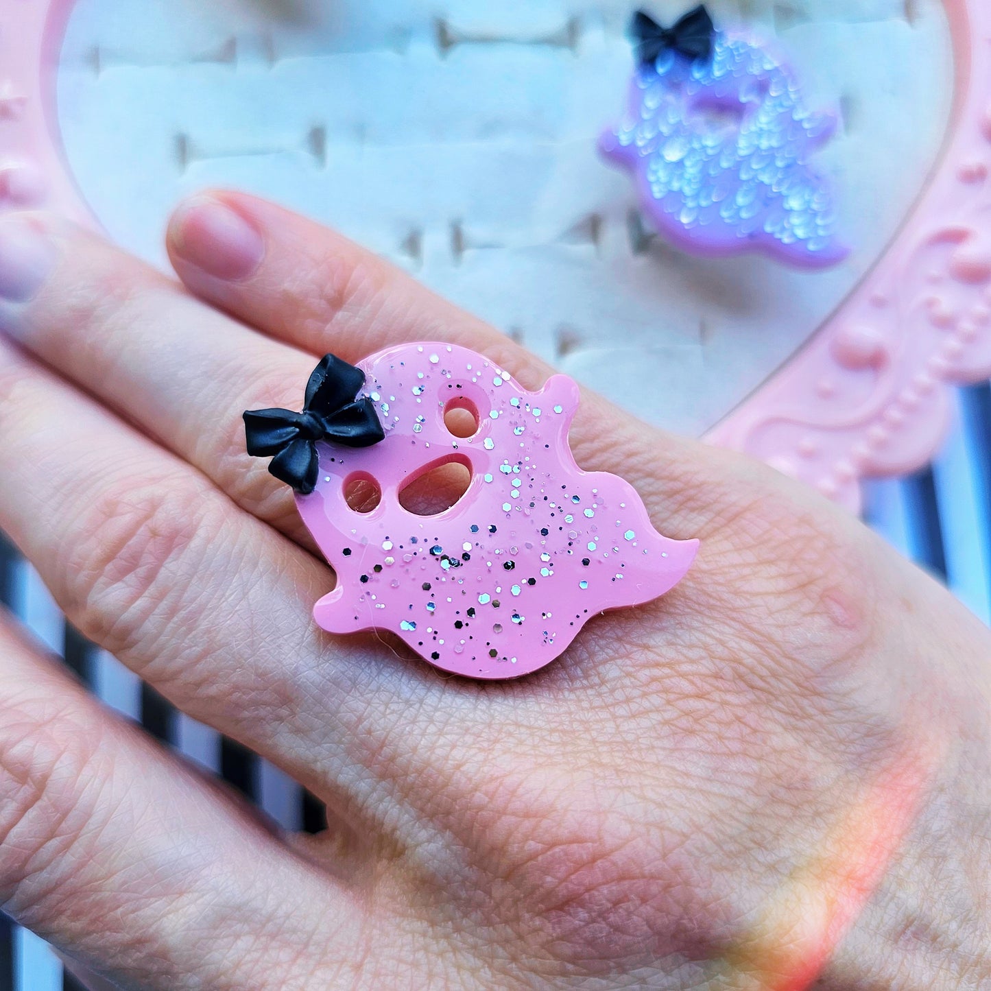 Kawaii Ghost Ring | Glow in the Dark Ring | Halloween Ring | Ghost Ring