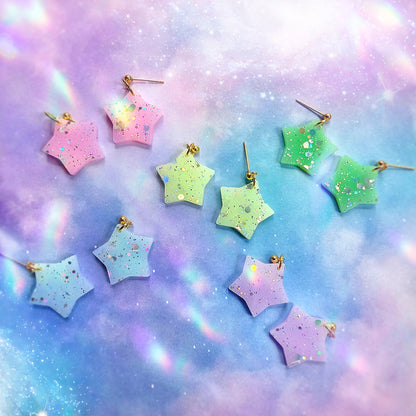 Pastel Star Earrings | Mahou Kei Earrings | Fairy Kei | Star Stud Earrings | Pastel Earrings