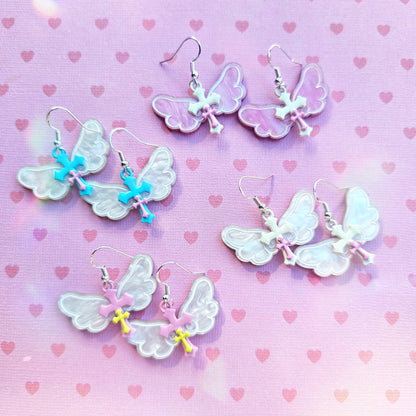 Angelic Wing Earrings | Magical Girl Earrings | Magical Earrings | Sweet Lolita Earrings | Mahou Kei Earrings