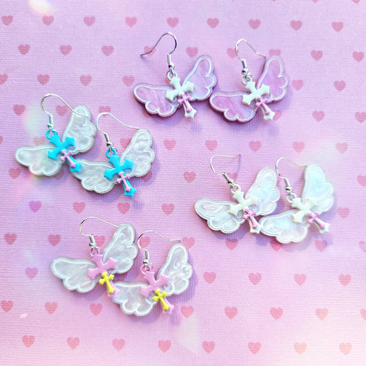Angelic Wing Earrings | Magical Girl Earrings | Magical Earrings | Sweet Lolita Earrings | Mahou Kei Earrings