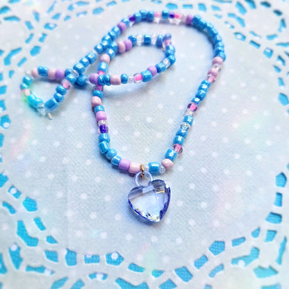 Blue Kandi Choker | Heart Choker | Blue Choker |