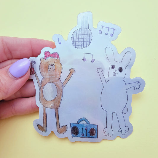Disco Sticker | Animal Sticker | Party Sticker | Holographic Sticker
