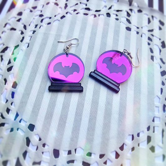 Crystal Ball Earrings | Gothic Earrings | Halloween Earrings