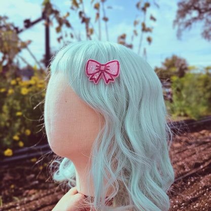 Valentines Bow Hairclip | Lovecore Clip | Valentines Clip | Lolita Clip