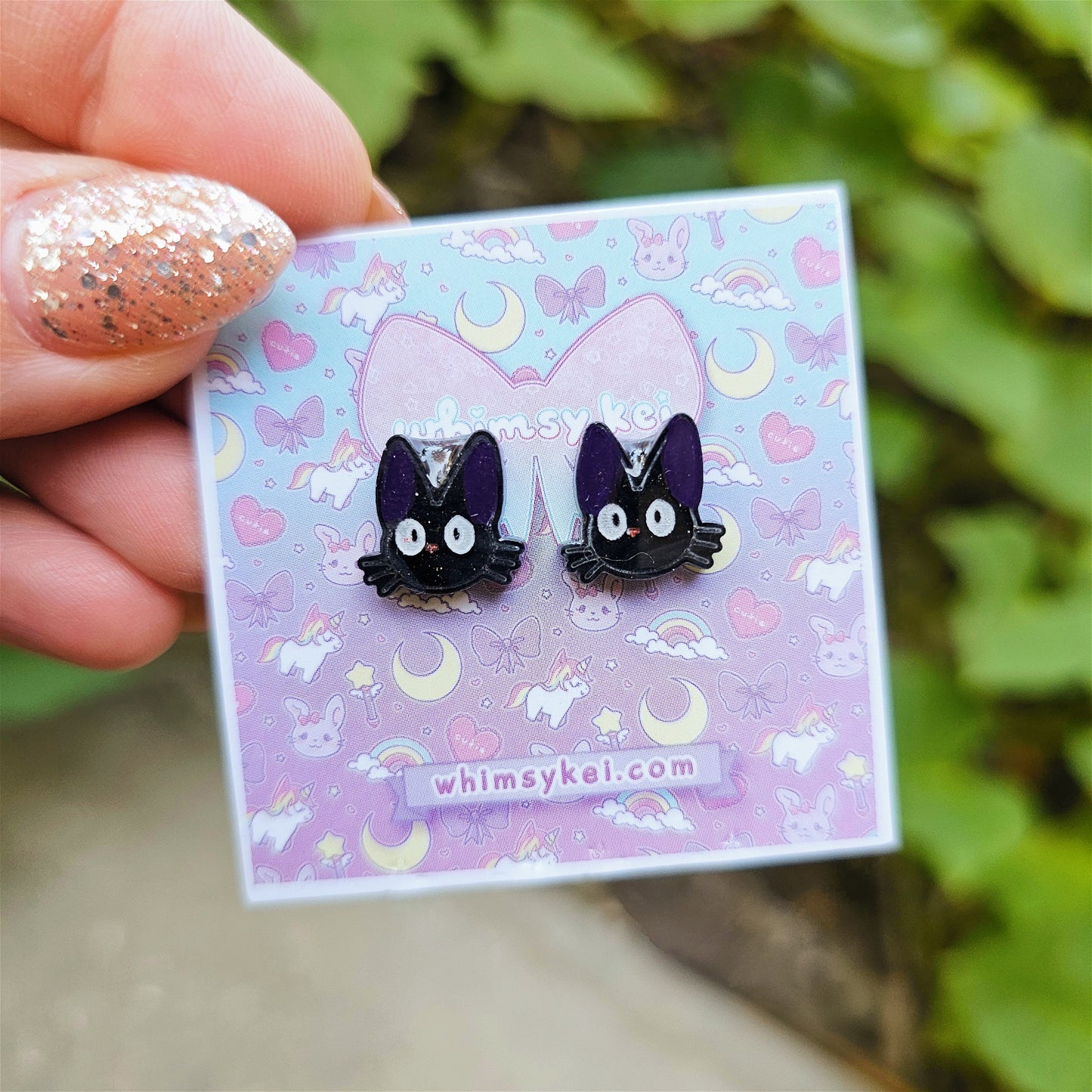 Character Stud Earrings | Anime Inspired Earrings | Cat Earrings | Fire Earrings
