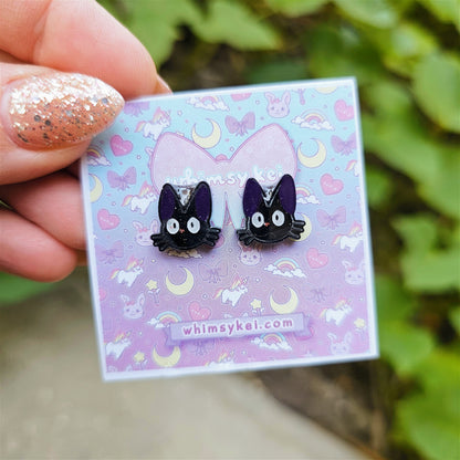 Character Stud Earrings | Anime Inspired Earrings | Cat Earrings | Fire Earrings
