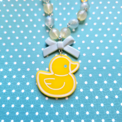 Rubber Ducky Necklace | Yellow Duck Necklace | Kitschy Necklace
