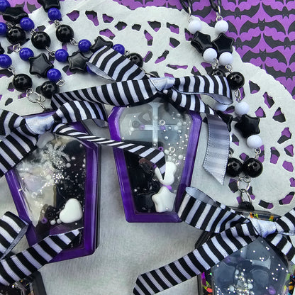 Gothic Coffin Shaker Necklace | Halloween Shaker | Gothic Necklace | Halloween Necklace