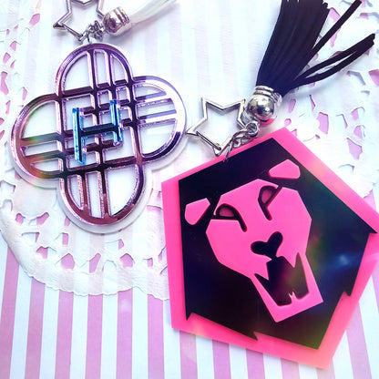 | Huntrix Keychain | Kpop Demon Hunters Keychain | Saja Boys Charm Kpop Keychain | Huntrix Charm