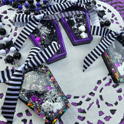 Gothic Coffin Shaker Necklace | Halloween Shaker | Gothic Necklace | Halloween Necklace