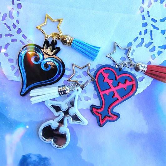 Kingdom Hearts Keychain | Video Game Inspired Keychain | Heartless Keychain | Kingdom Hearts Charm